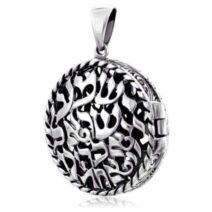 Kabbalah Sterling Silver Pendant Shema Israel Protection Locked Pendant