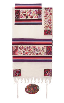 Yair Emanuel Tallit Set  Hand Full Embroidered The Matriarchs in Color