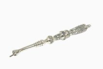 Amnon Caspi Jerusalem & Menorah Design Torah Pointer Yad Electroforming Silver  