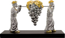 The Spies -  Two Men Carrying Grapes- Silver Miniature