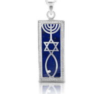 Sterling SIlver Grafted In  Messianic Symbol Pendant 