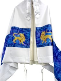 Hand Painted Prayer Shawl Lion of Judah