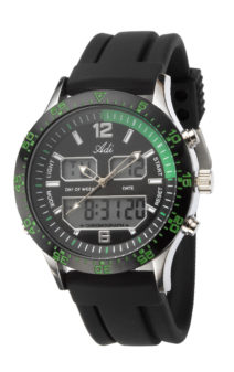 Adi Watches Men's Sport Green and Black Wrist Watch Citizen Mechanism Quartz 